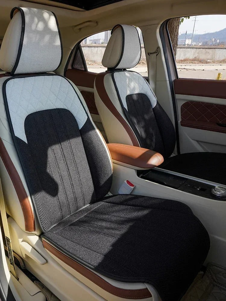 Universal Honeycomb Car Seat Cover – Ventilated Cooling Cushion for All-Season Comfort & Seat Protection - Delicate Leather