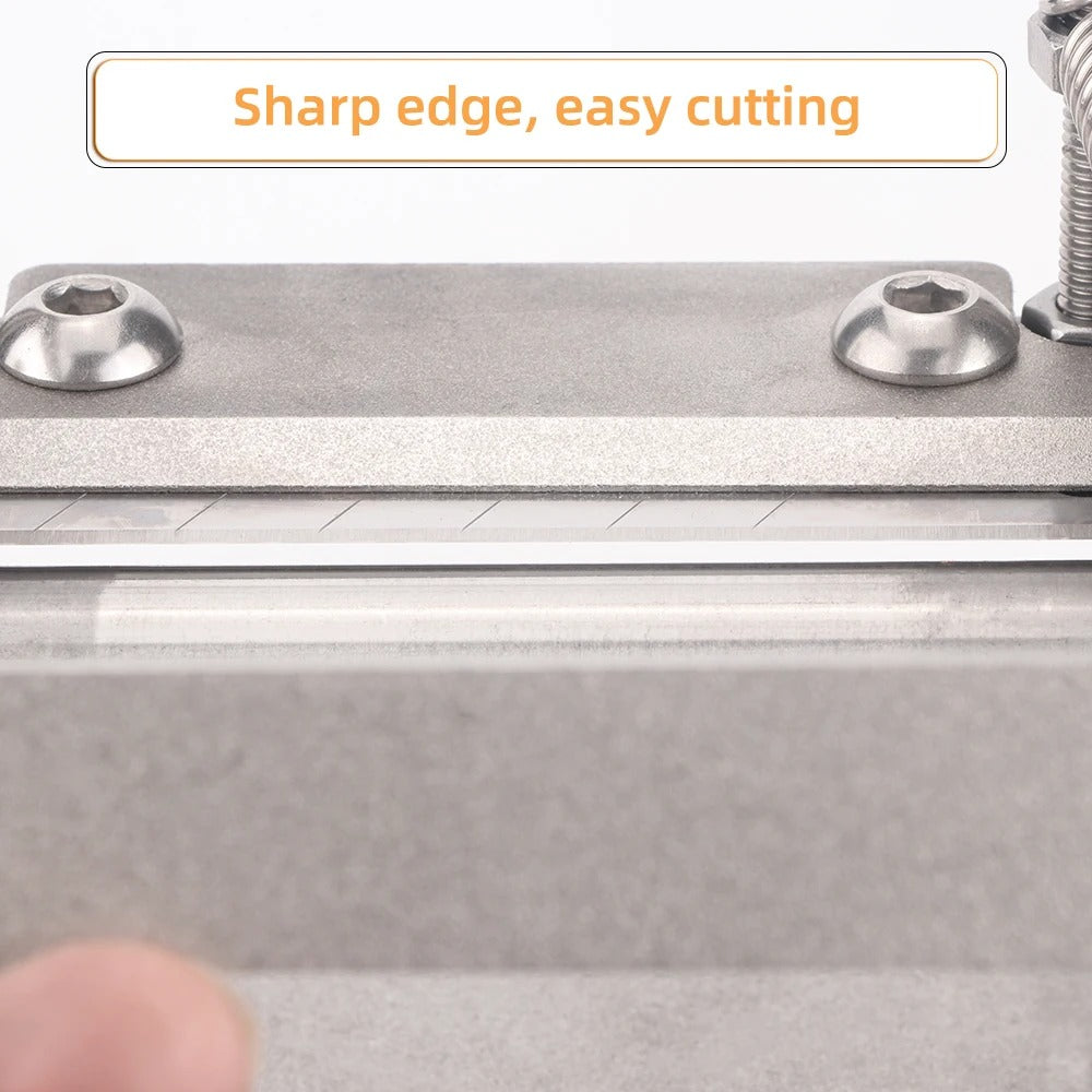 Stainless Steel DIY Leather Skiving Machine - Manual Leather Thinning Tool for Belts, Straps & More - Delicate Leather