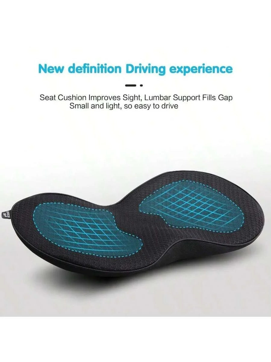 Memory Foam Car Seat Cushion – Height-Boosting Mini Seat Cushion for All Seasons - Delicate Leather