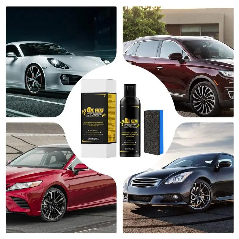 Glass Oil Film Remover Spray – 150g Windshield Restoration for Cars, SUVs, & Trucks - Delicate Leather