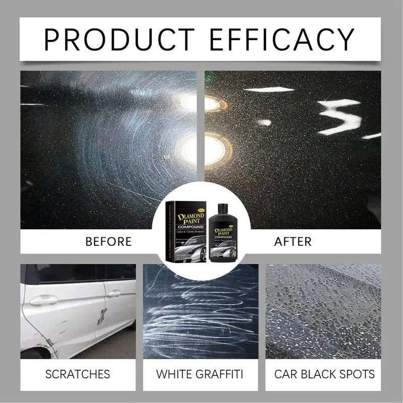 Car Paint Polishing Wax 120g - Scratch Removal & Long-Lasting Protective Coating - Delicate Leather