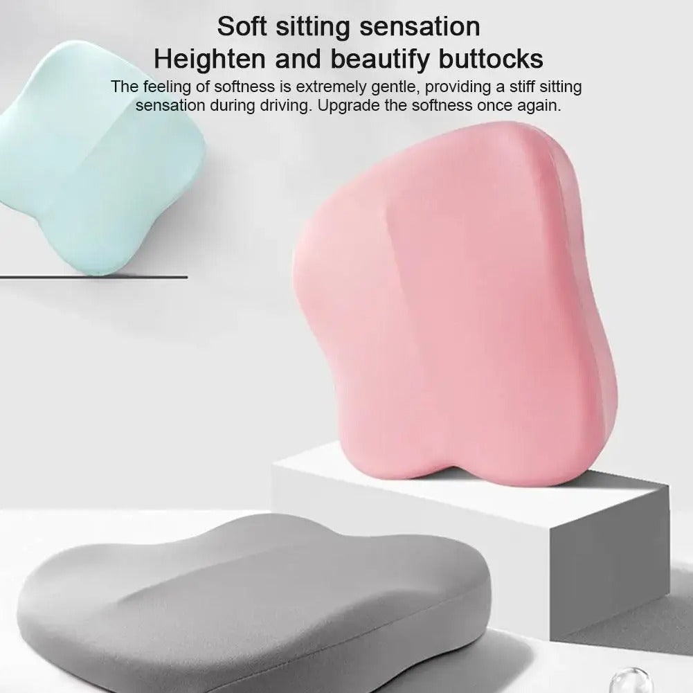 Memory Foam Driver Seat Booster Cushion – All-Season Universal Comfort for Car, Office, and Home Use - Delicate Leather