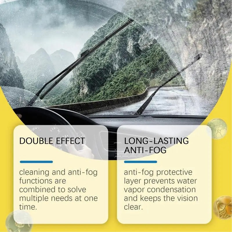 Anti-Fog Windshield Spray – Long-Lasting Glass Cleaner & Oil Film Remover - Delicate Leather