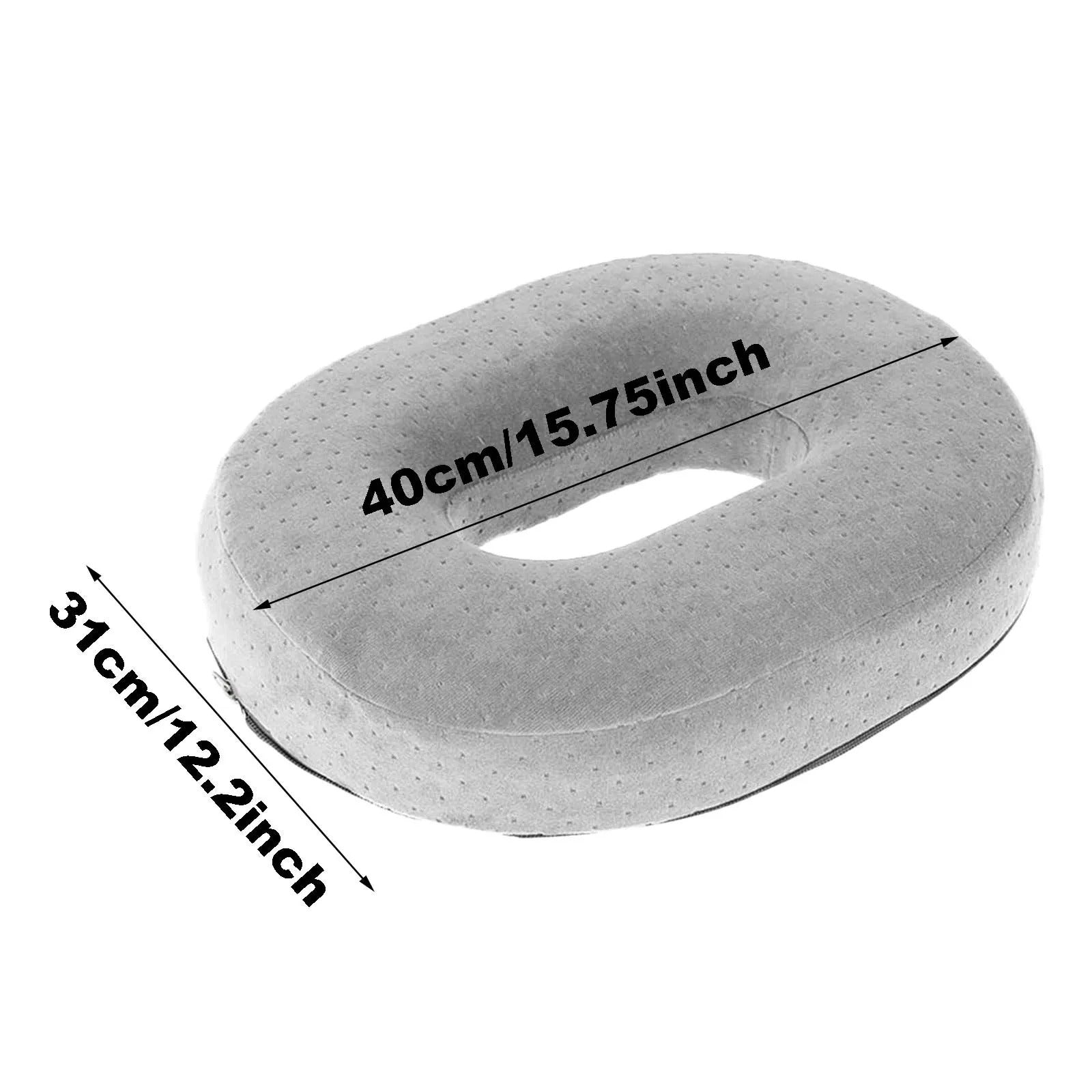 Orthopedic Donut Pillow – Memory Foam Cushion for Tailbone & Sciatica Relief - Delicate Leather