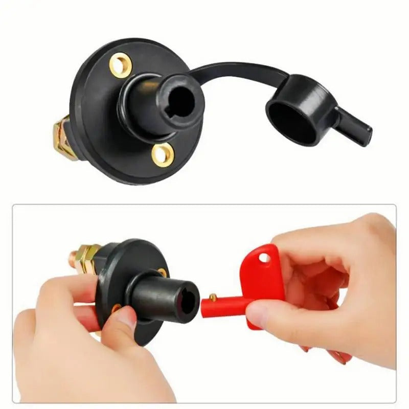 Battery Shut-off Button – Heavy-Duty Marine and Automotive Battery Isolator - Delicate Leather