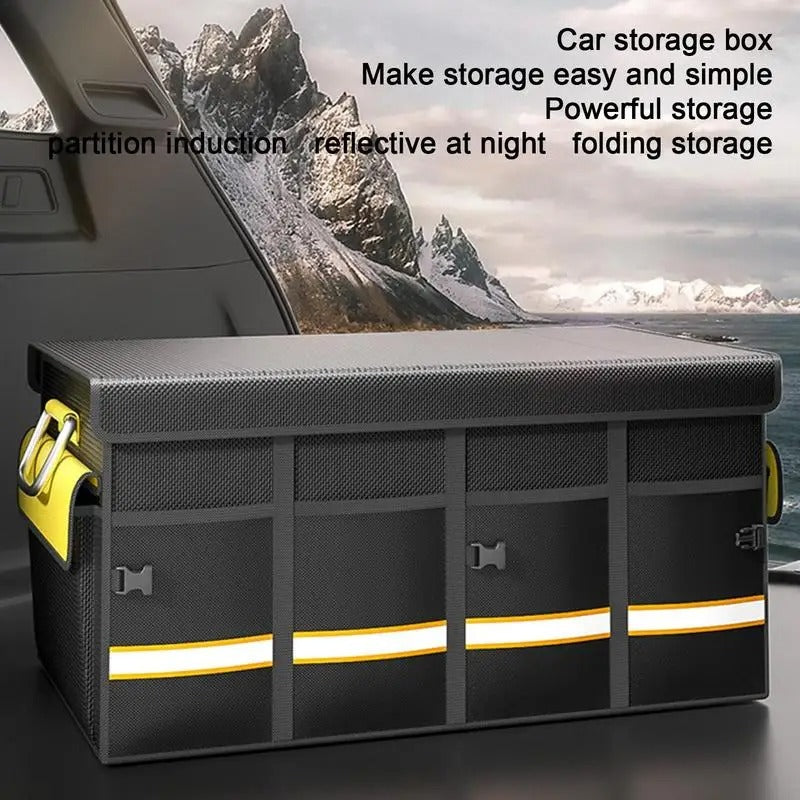 108L Large-Capacity Car Trunk Organizer – Waterproof Oxford Cloth Folding Storage Box