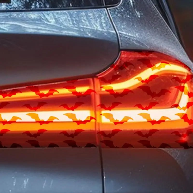 Bat Taillight Stickers – Decorative Adhesive Tint for Car Rear Lights - Delicate Leather