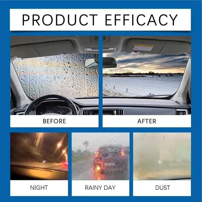 Glass Oil Film Remover – 180ml Advanced Car Window & Windshield Cleaner