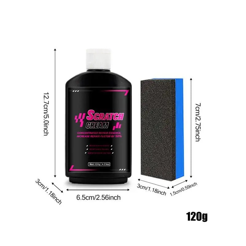 Car Scratch Repair Wax – 120g Polishing Kit for Deep Scratch Removal & Long-Lasting Shine - Delicate Leather