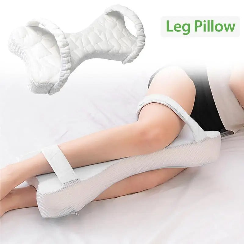 Memory Foam Knee Pillow – U-Shaped Leg Support Pillow for Side Sleepers - Delicate Leather