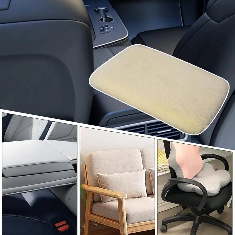 Soft Plush Car Armrest Cushion – Anti-Slip Mat & Center Box Cover for Comfort and Style