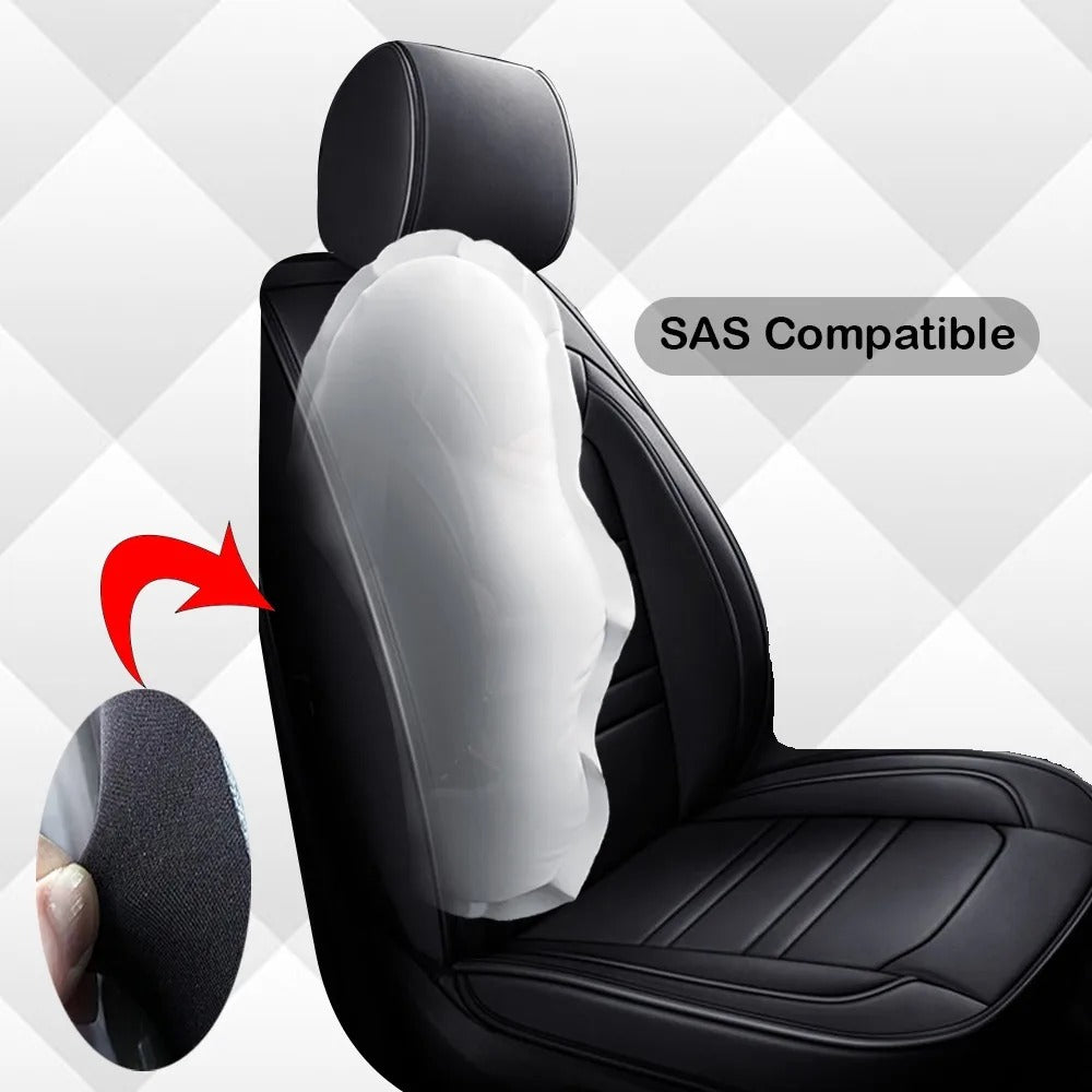 Premium Faux Leather Front Seat Covers - Universal Fit for Cars, Stylish and Protective - Delicate Leather