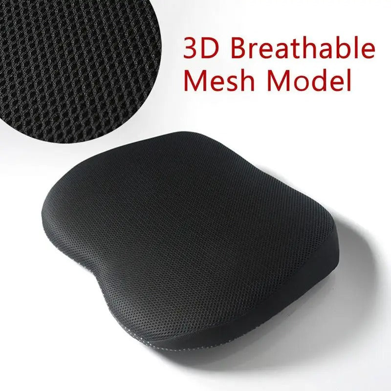 Rebound Memory Foam Car Booster Cushion – Anti-Skid Seat Pad for Comfort and Driving Safety - Delicate Leather