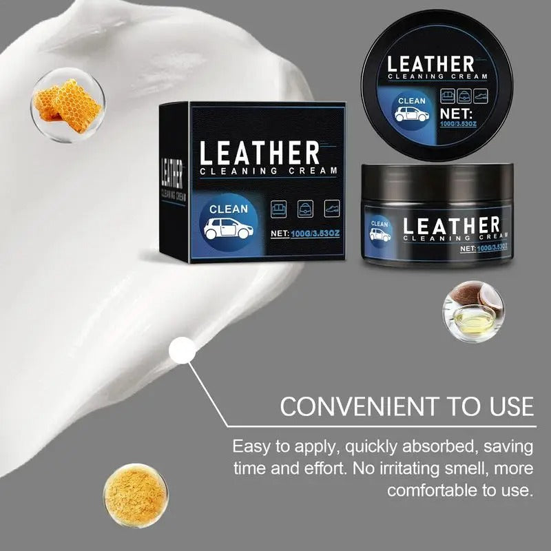 Leather Cleaner & Restorer – All-Purpose Leather Refurbisher with Sponge