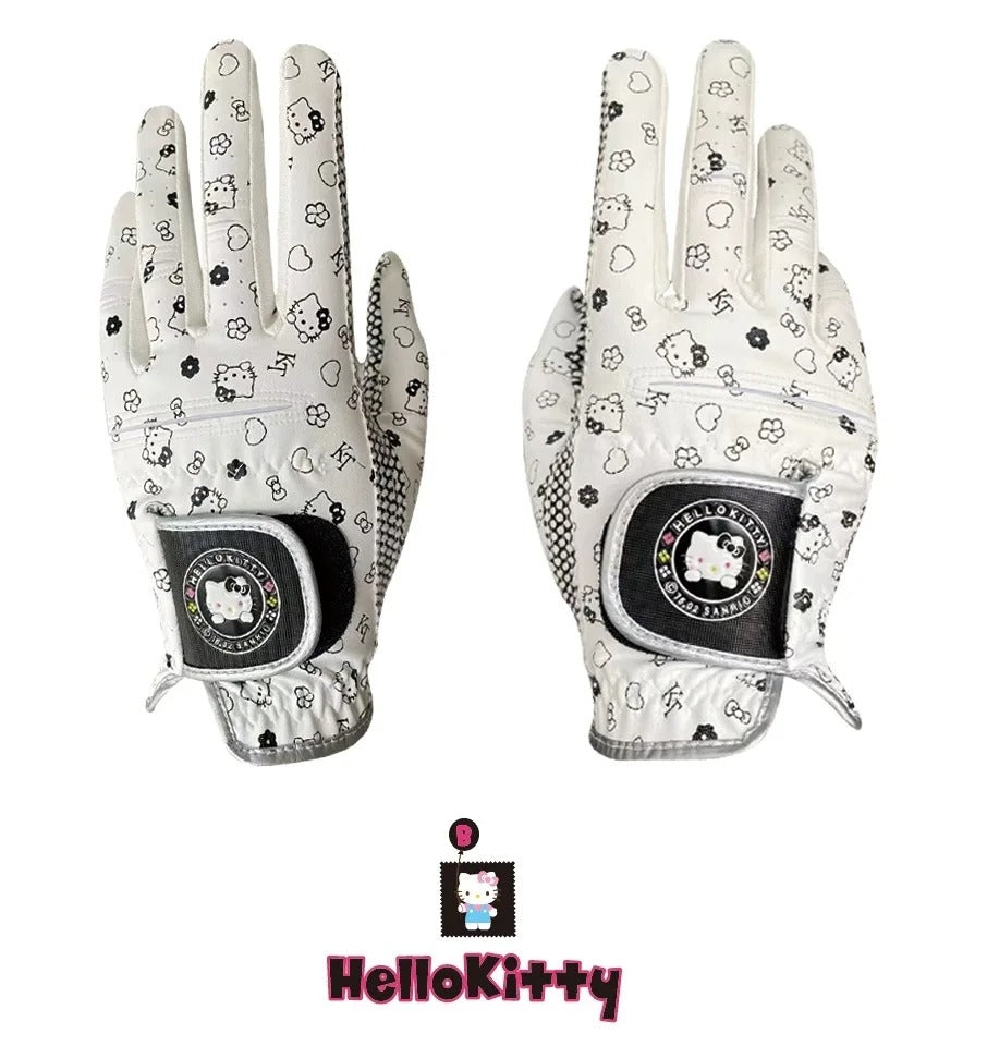 Women's Cat Lady Golf Gloves – Non-Slip Silicone Palm, Fashionable & Wear-Resistant