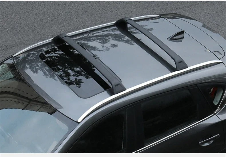 Aluminum Alloy Roof Rack Crossbars for Mazda CX-5 (2016-2024) - Luggage Carrier Top Rail Bars - Delicate Leather