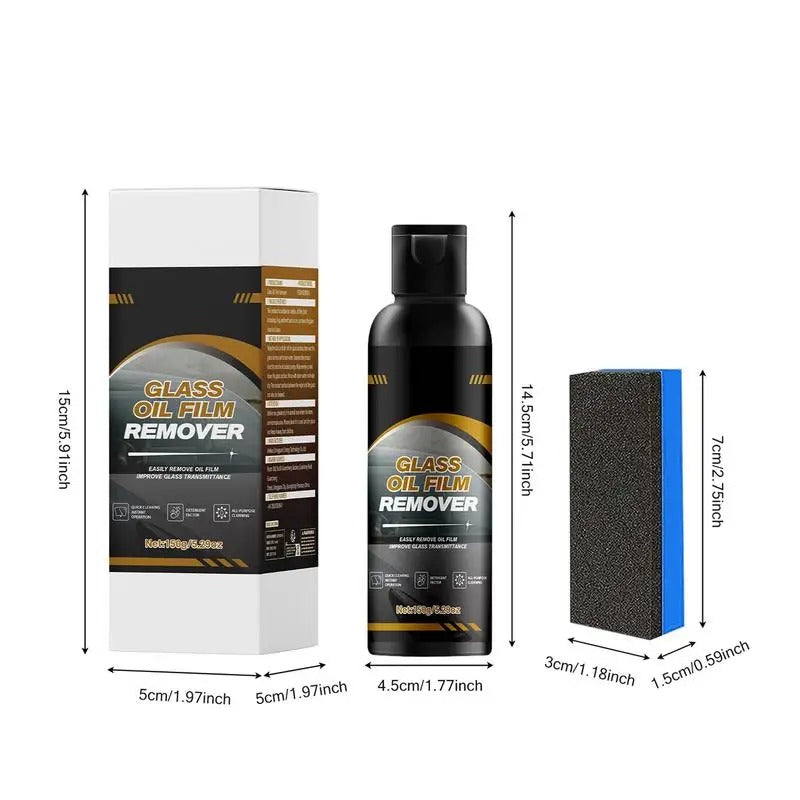 Professional Car Window Oil Film Cleaner – 150g Windshield & Glass Oil Film Remover - Delicate Leather