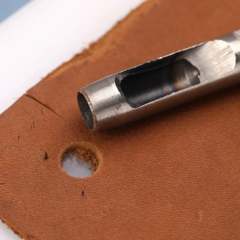15-Piece Leather Hole Puncher Kit (1mm-11mm) with Storage Bag - Perfect for Leather Craft and DIY Projects