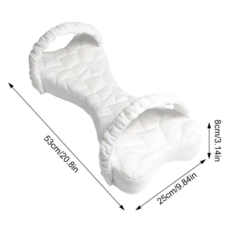 Memory Foam Knee Pillow – U-Shaped Leg Support Pillow for Side Sleepers - Delicate Leather
