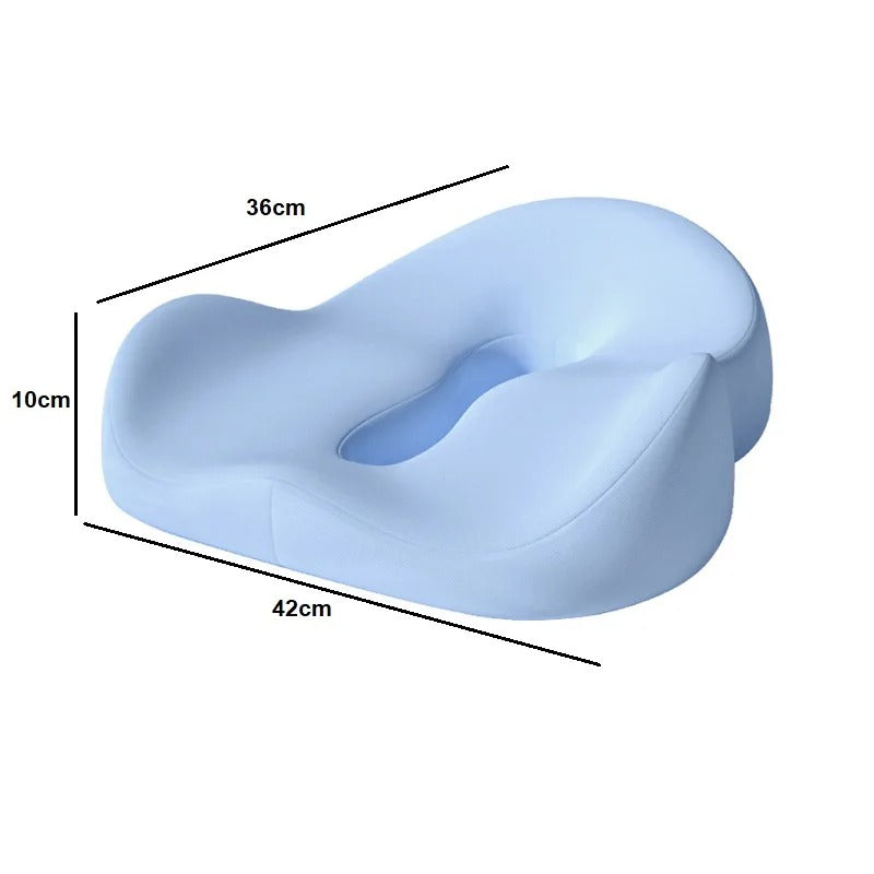 Memory Foam Non-Slip Seat Cushion – Hip & Tailbone Pain Relief for Office Chairs & Car Seats - Delicate Leather