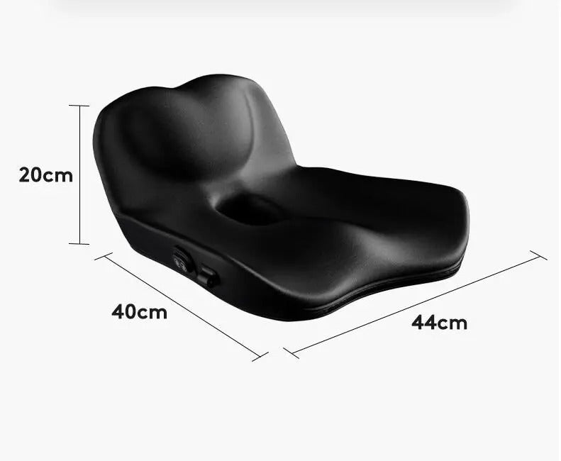 Memory Foam Massage Seat Cushion – Coccyx Support for Office, Car, and Desk Chairs - Delicate Leather
