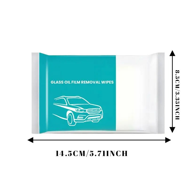 Glass Oil Film Removal Wipes – Convenient Car Glass Cleaner for Spotless Windshields