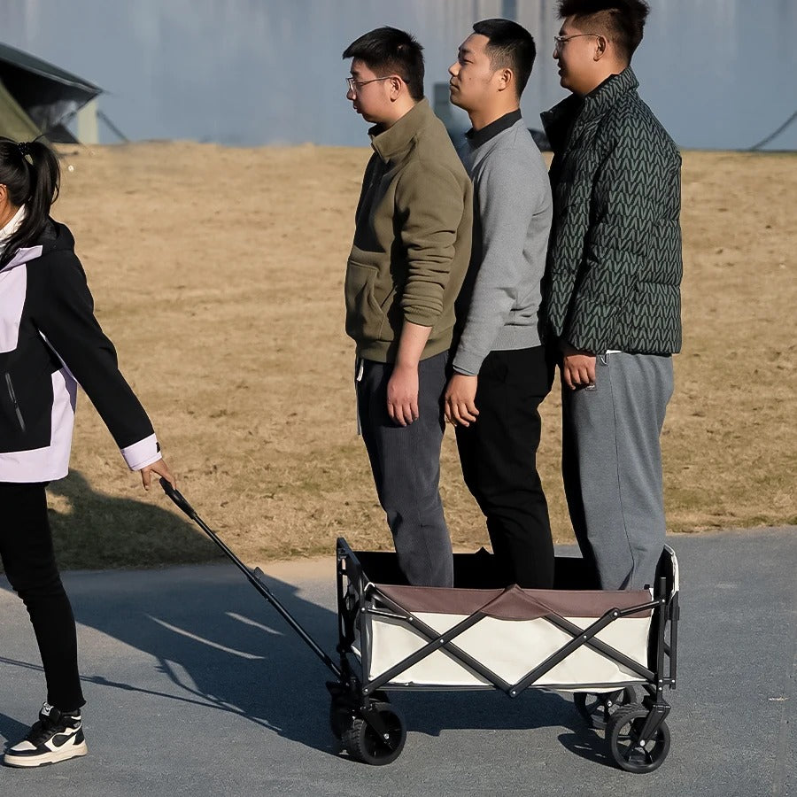 Collapsible Folding Utility Beach Cart – Heavy-Duty Large Capacity Wagon for Camping, Garden & Outdoor Use