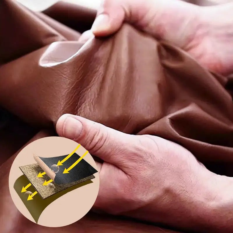 No-Heat Liquid Leather Vinyl Repair Kit – Fix Holes, Scratches, Cracks, and Rips in Car Seats, Sofas, and Coats