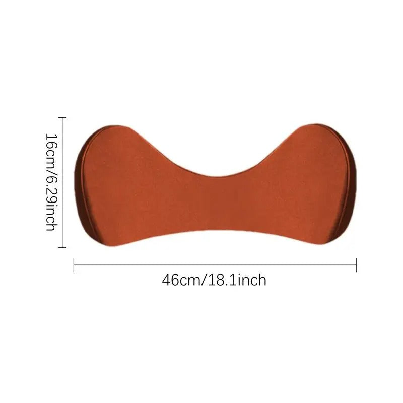 Memory Foam Car Seat Lumbar Pad – Ergonomic Support Waist Cushion for Car, Office, and Travel - Delicate Leather