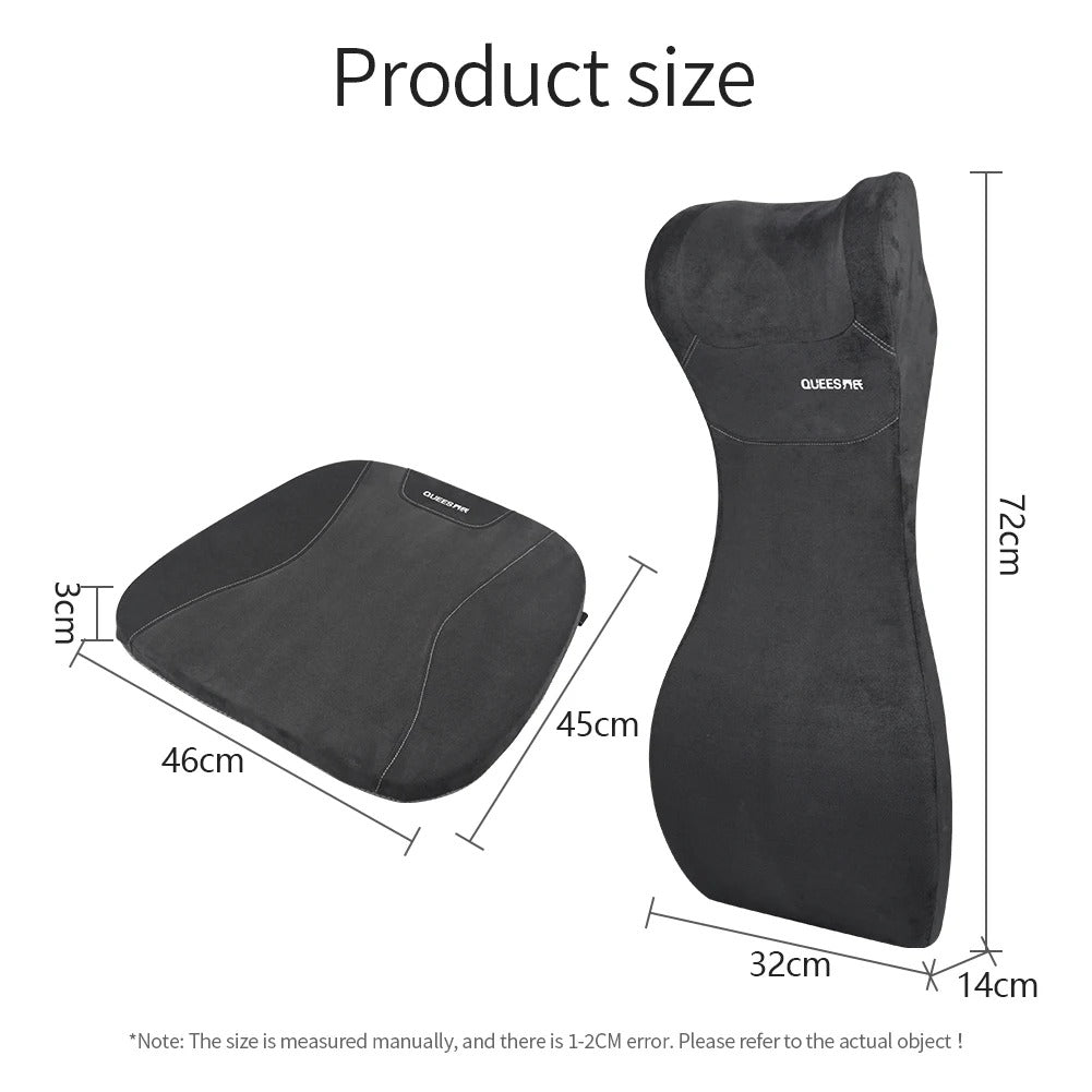 Car Headrest & Lumbar Cushion – Integrated Waist Support for All-Season Comfort - Delicate Leather