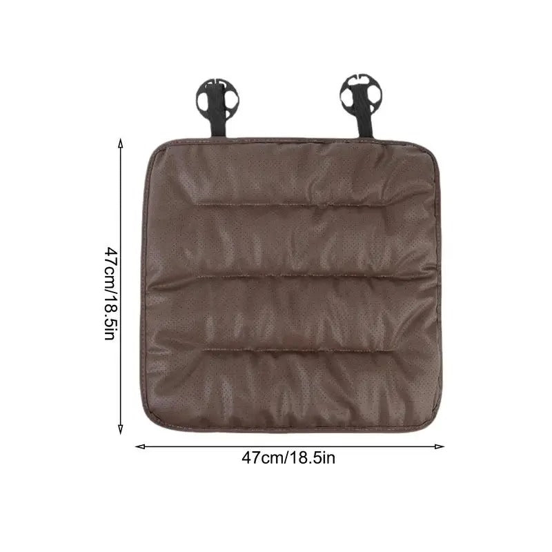 Breathable Faux Leather Car Seat Cushion – Anti-Slip Chair Pad for Comfort & Protection - Delicate Leather