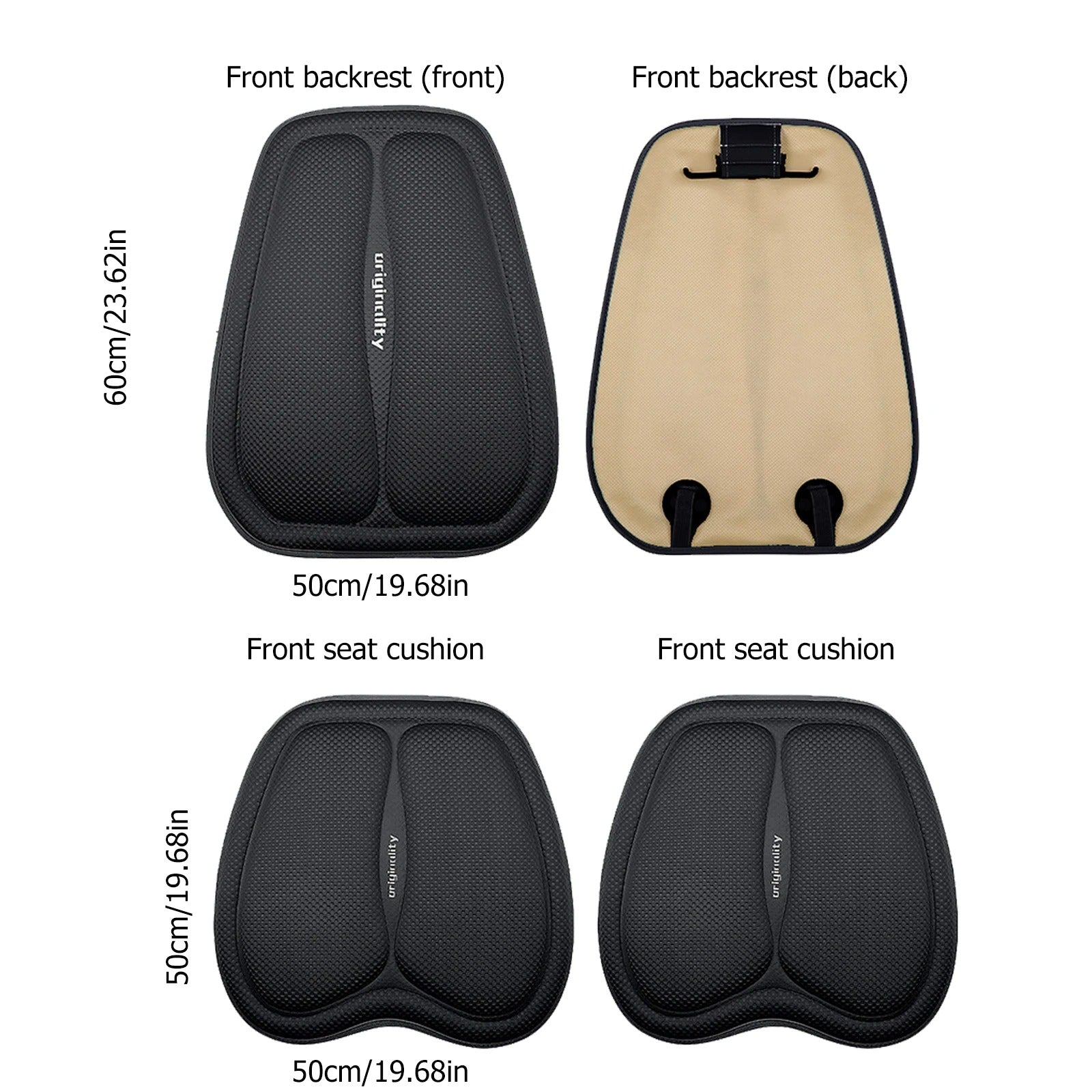 Universal Breathable Car Seat Cover – Soft, Non-Slip Ice Silk Cushion Set for Most Cars - Delicate Leather