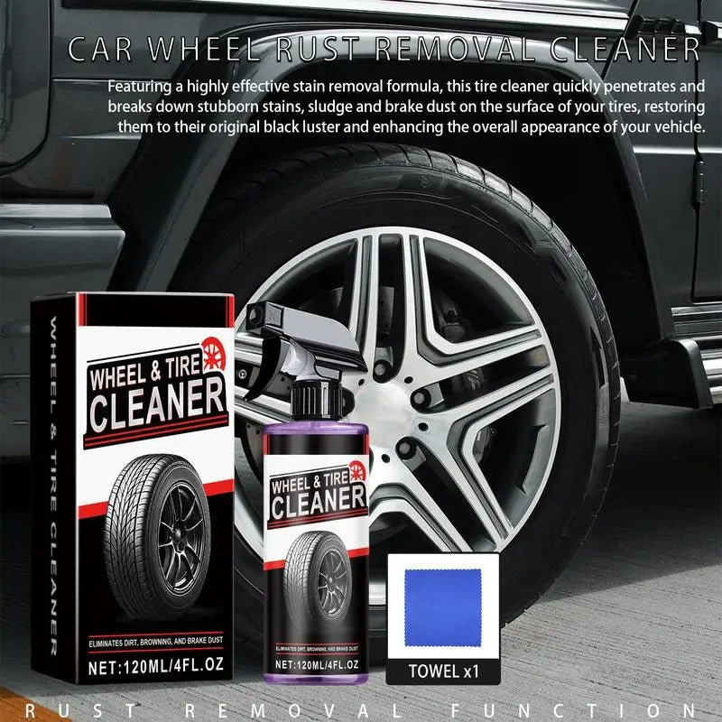 Car Iron Remover Spray – 120ml Rust Stain Remover & Preventive Coating for Rims - Delicate Leather