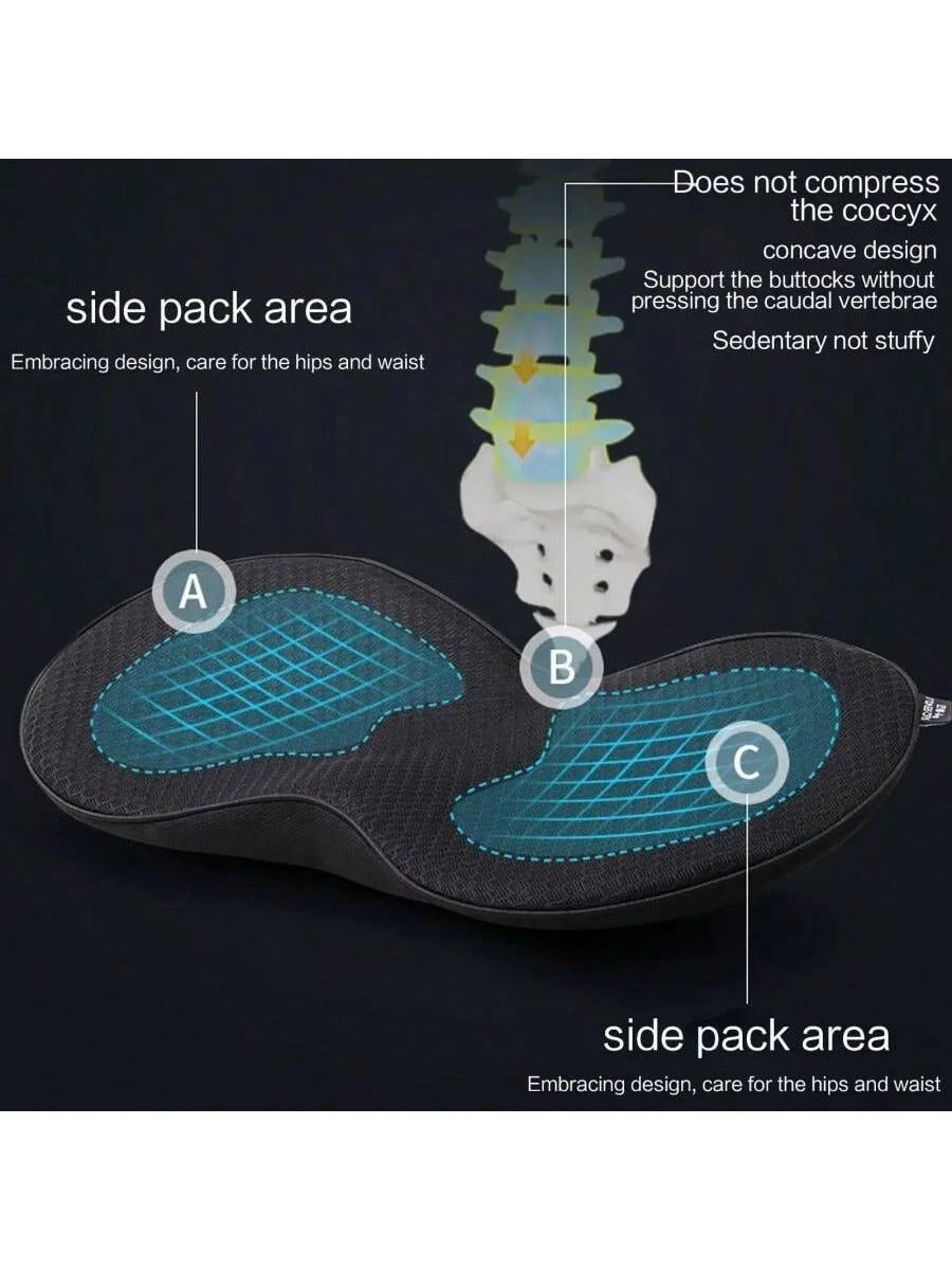 Memory Foam Car Seat Cushion – Height-Boosting Mini Seat Cushion for All Seasons - Delicate Leather