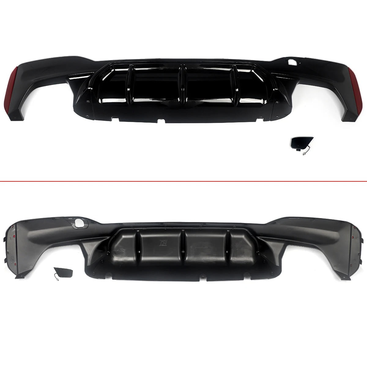 M5 Style Rear Diffuser Lip for BMW 5 Series G30 Sedan & G31 Touring (2017-2021) – Gloss Black - Delicate Leather