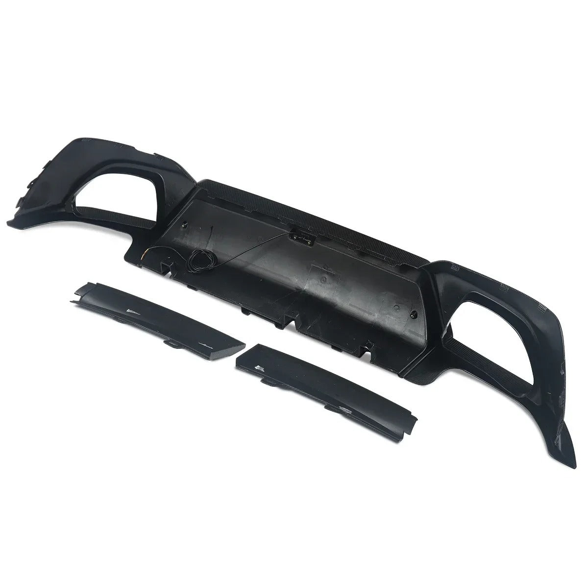 MagicKit Carbon Fiber Look Rear Bumper Diffuser for BMW 3 Series G20/G21 M Sport (2019-2021) – Quad Pipes Style - Delicate Leather