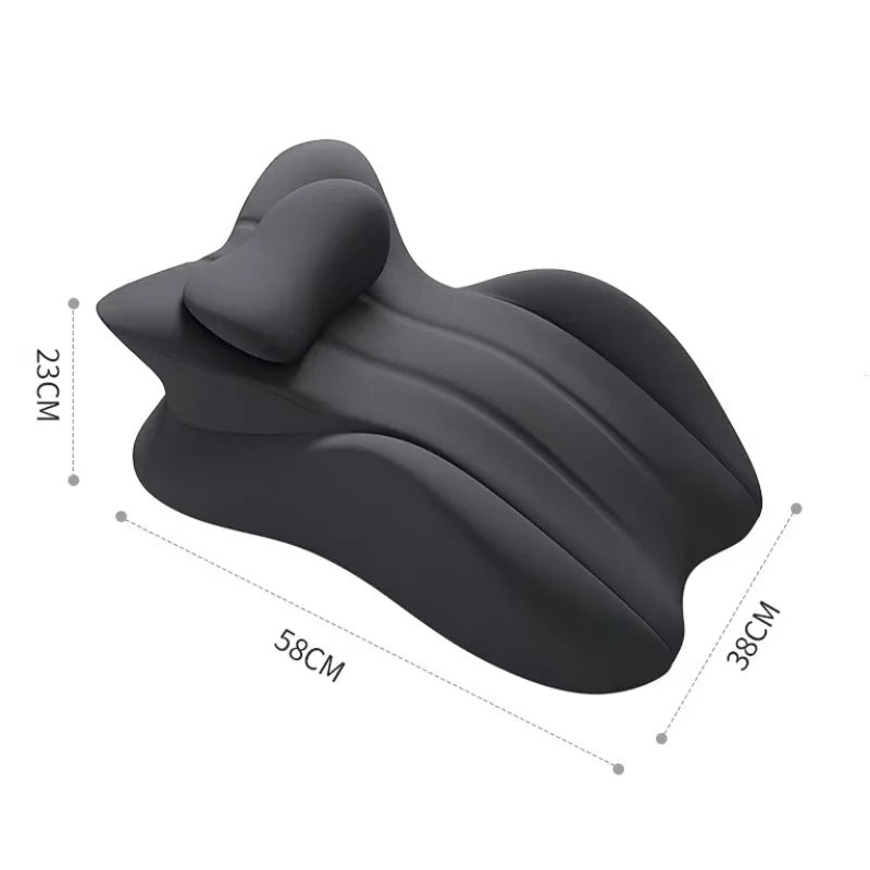 Memory Foam Sleeping Pillow – Soft Foldable Cushion with Washable Cover - Delicate Leather