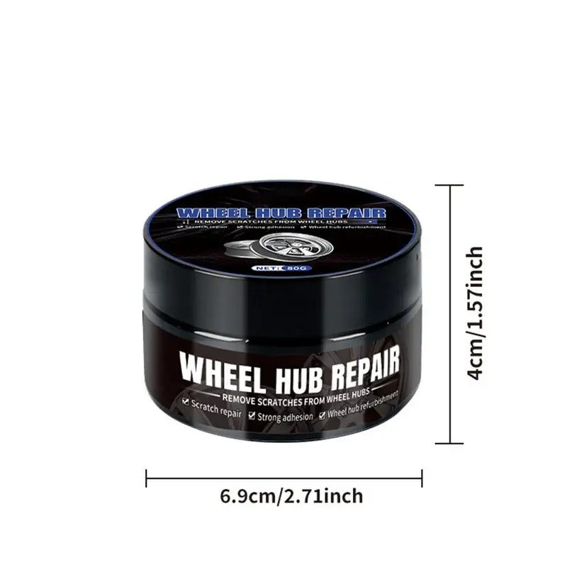 Wheel Polish 80g - Car Wheel Dust Cleaner & Scratch Repair with Sponge