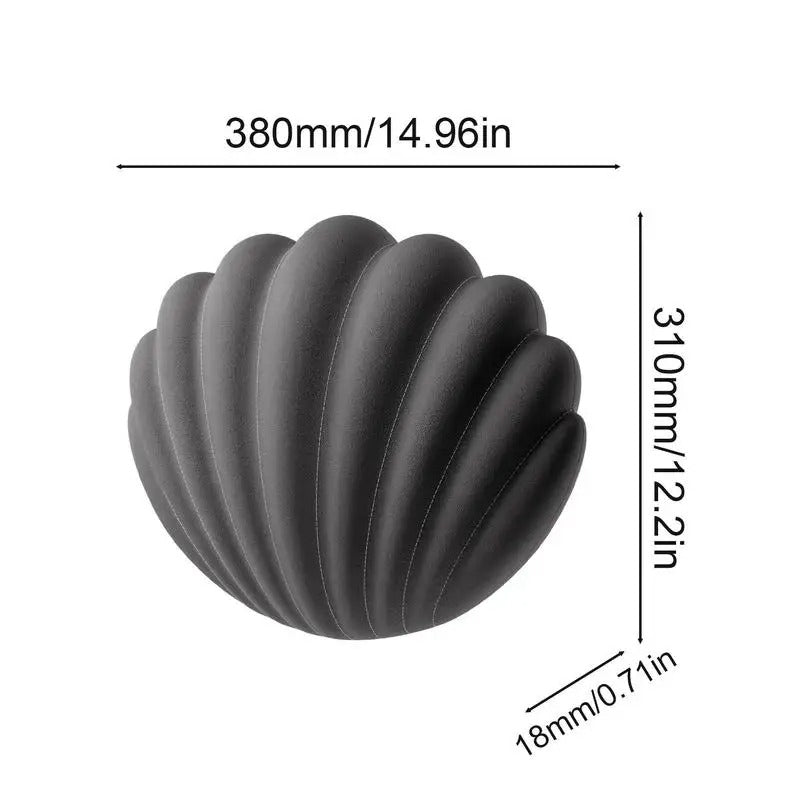 Seashell Shaped Decorative Car Seat Pillow – Soft Velvet Accent Throw Pillow - Delicate Leather