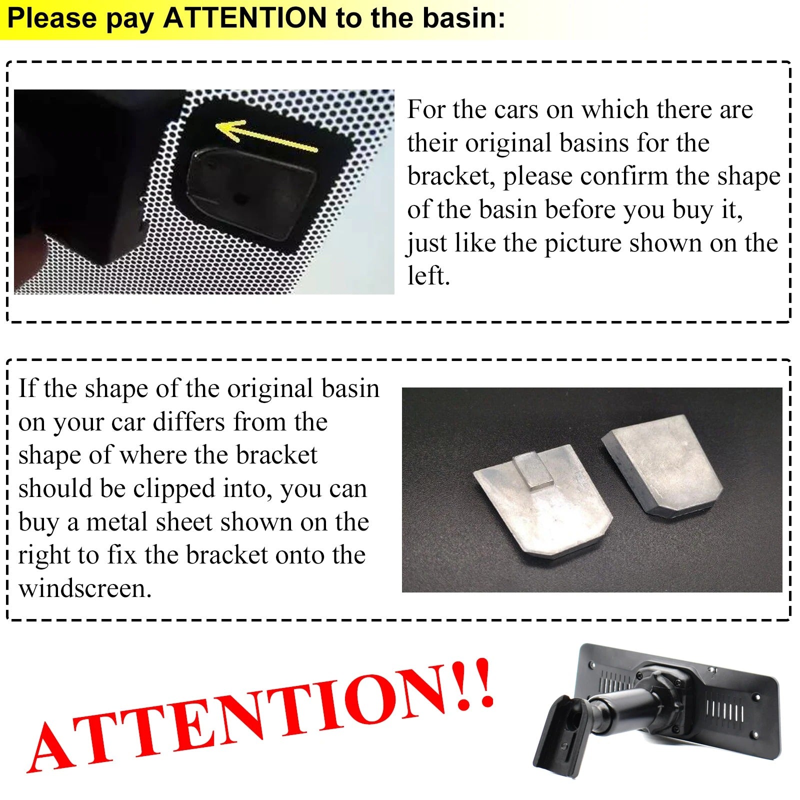 Auto DVR Rear Mirror Driving Recorder Mount Holder - Back Plate Panel & Bracket for GPS Dash Cam - Delicate Leather