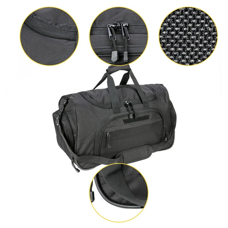 60L Waterproof Tactical Gym & Travel Duffel Bag – Military-Grade Sports Luggage - Delicate Leather