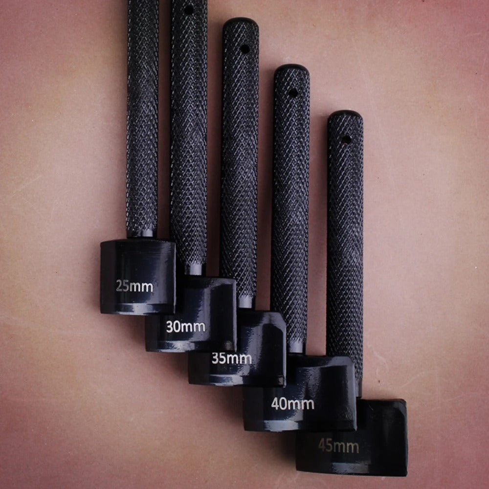 Leather Watch Belt Corner Cutter Kit – V Shape, Square, and Semicircle Punch for DIY Leather Craft - Delicate Leather