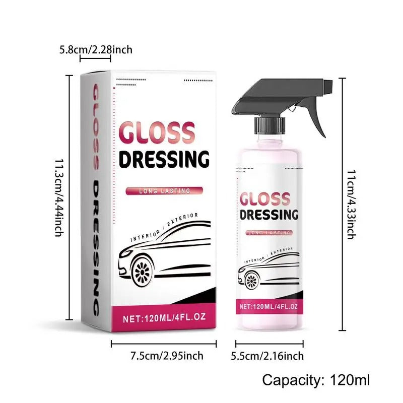 Car Interior Cleaning Spray – 4oz Ceramic Coating for Trim and Tire Restoration - Delicate Leather