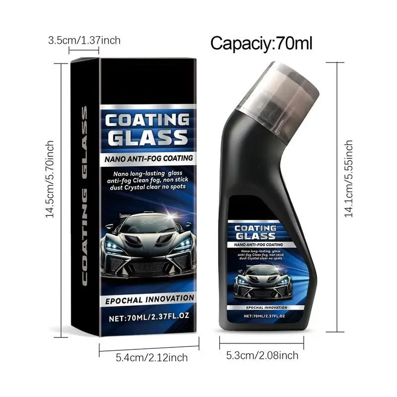 Hydrophobic Windshield Coating – 70ml Waterproof & Protective Glass Coating Agent