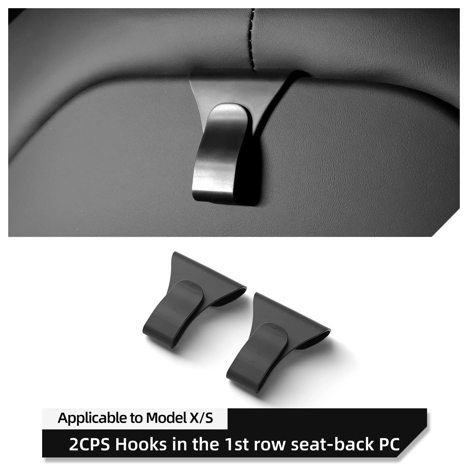 Tesla Model X/S 2024 Front Seat Backrest Hook – Convenient Car Storage Organizer - Delicate Leather