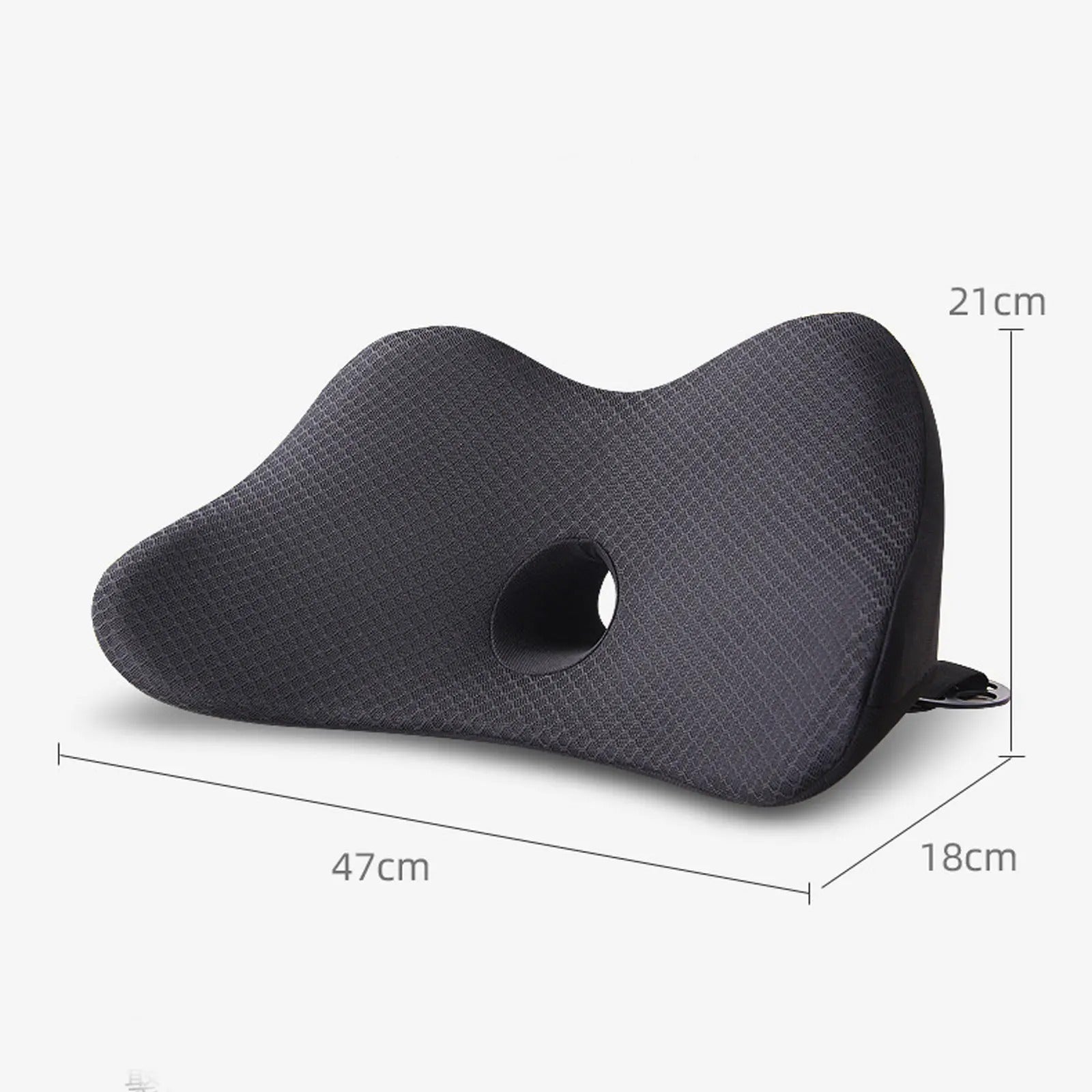 Memory Foam Car Back Cushion – Orthopedic Massage Seat Mat for Travel, Office, and Chair Support - Delicate Leather