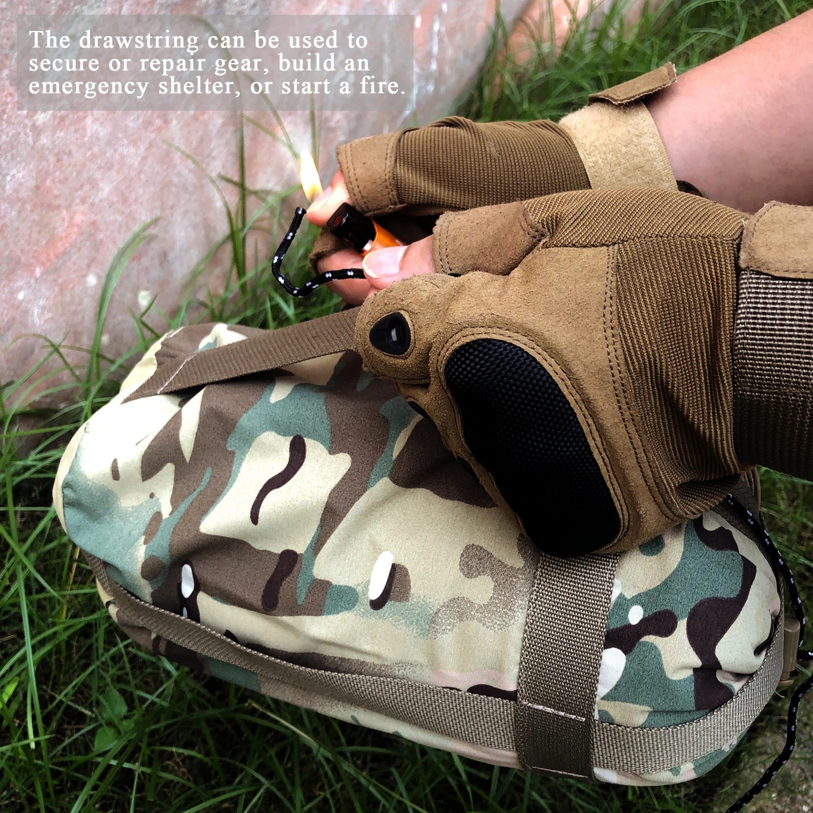 Military Army Modular Sleeping Bag Cover Sack – Multicam & Woodland Camo - Delicate Leather