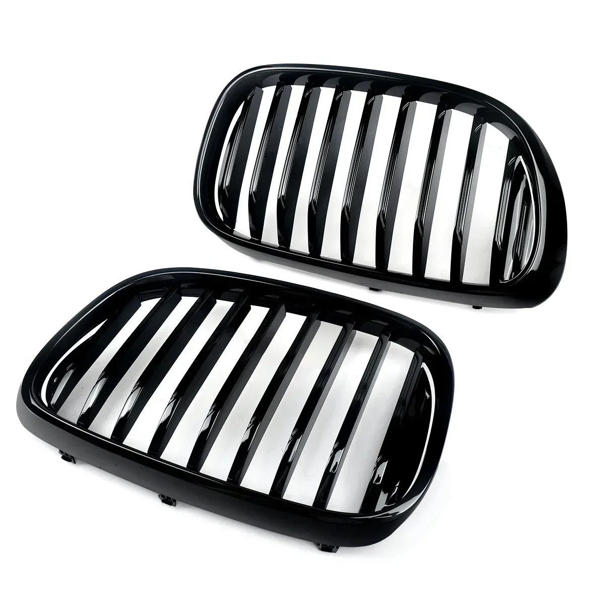 Gloss Black Racing Grilles – Front Kidney Grille Replacement for BMW 7-Series G11/G12 (2016-2018) - Delicate Leather