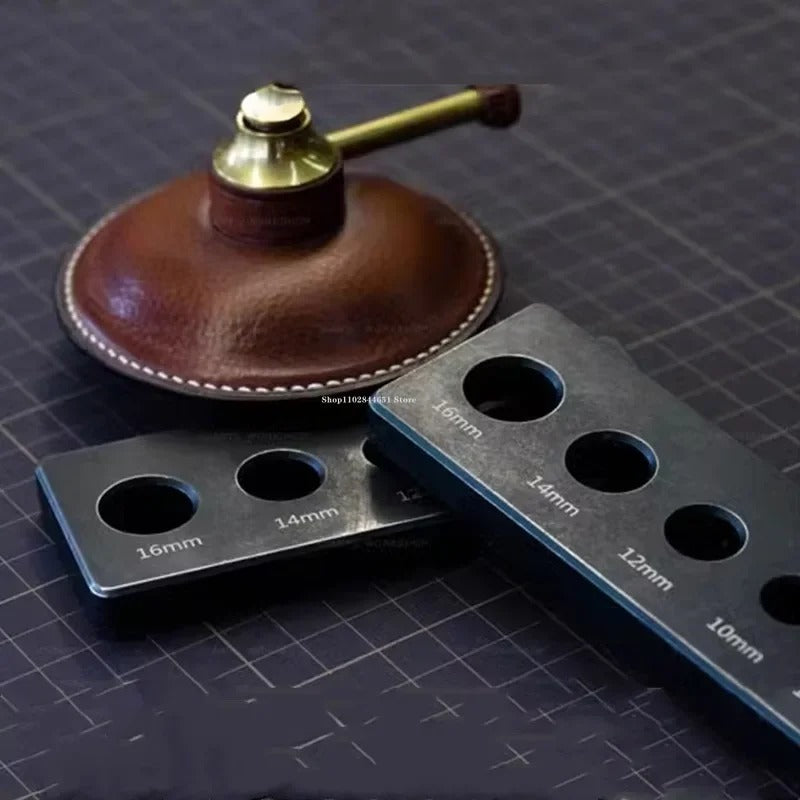 Stainless Steel Base Punching Needle Set – DIY Snap Fastener, Mounting, and Removing Tool for Leathercraft - Delicate Leather