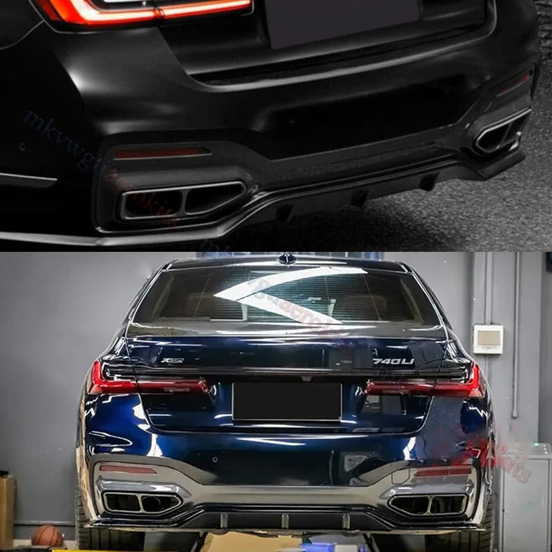 Gloss Black R Style Rear Bumper Diffuser for BMW 7 Series G11/G12 (2019-2022) – M Sport